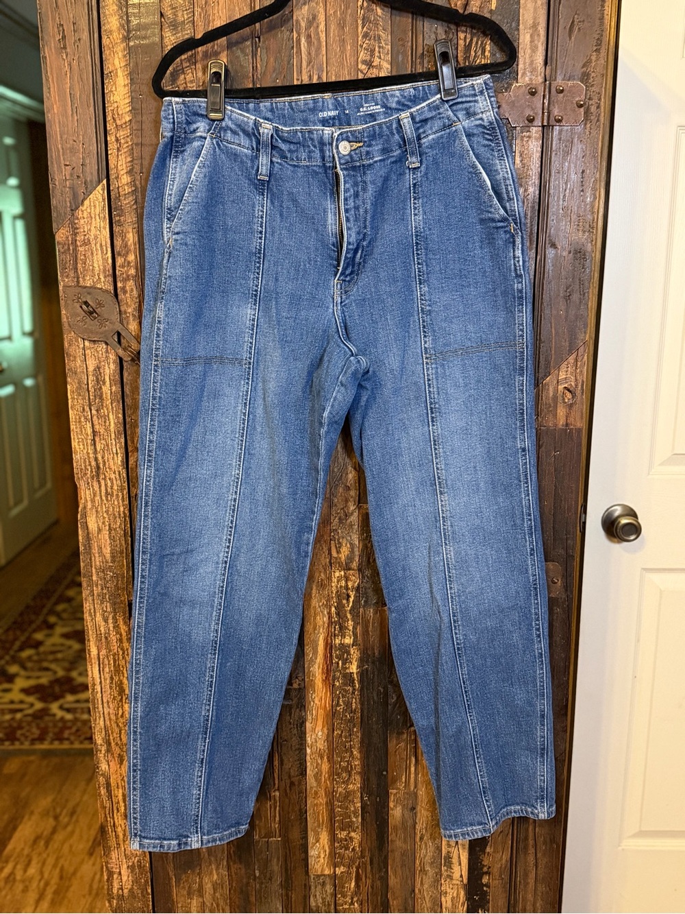 Old Navy O.G. Loose Jeans Women’s 14 High Rise Secret Smooth Pockets Medium Wash